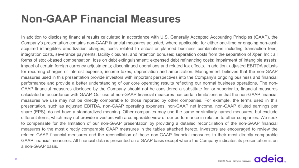 Adeia Q4 & FY 2022 Earnings slide image #17