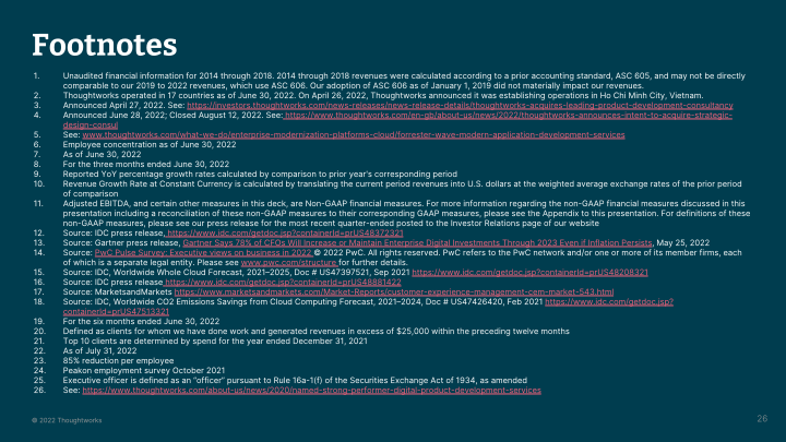 Thoughtworks Q2 2022 Investor Presentation  slide image #27