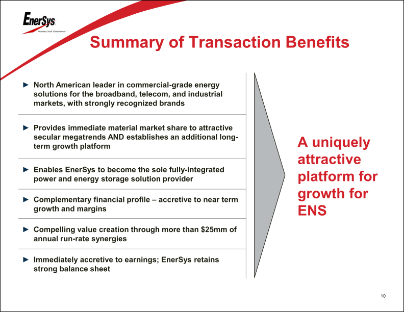 EnerSys to Acquire Alpha Group slide image #12