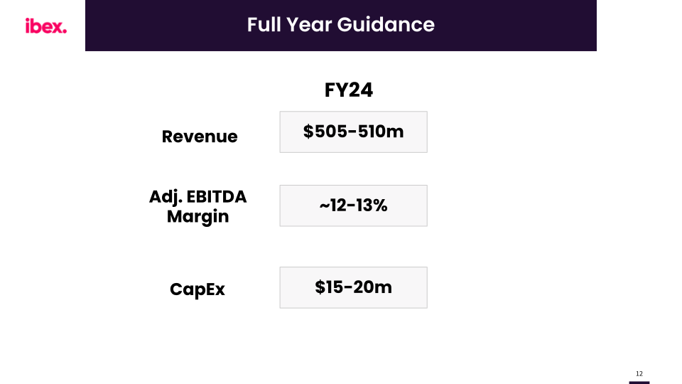 ibex Q2 FY2024 Earnings Call slide image #13