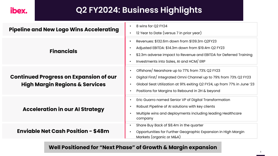 ibex Q2 FY2024 Earnings Call slide image #5