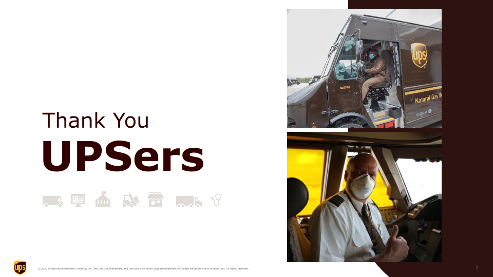 UPS 3Q20 Earnings Call slide image #8