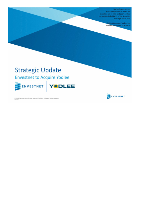 Strategic Update Envestnet to Aquire Yodlee image