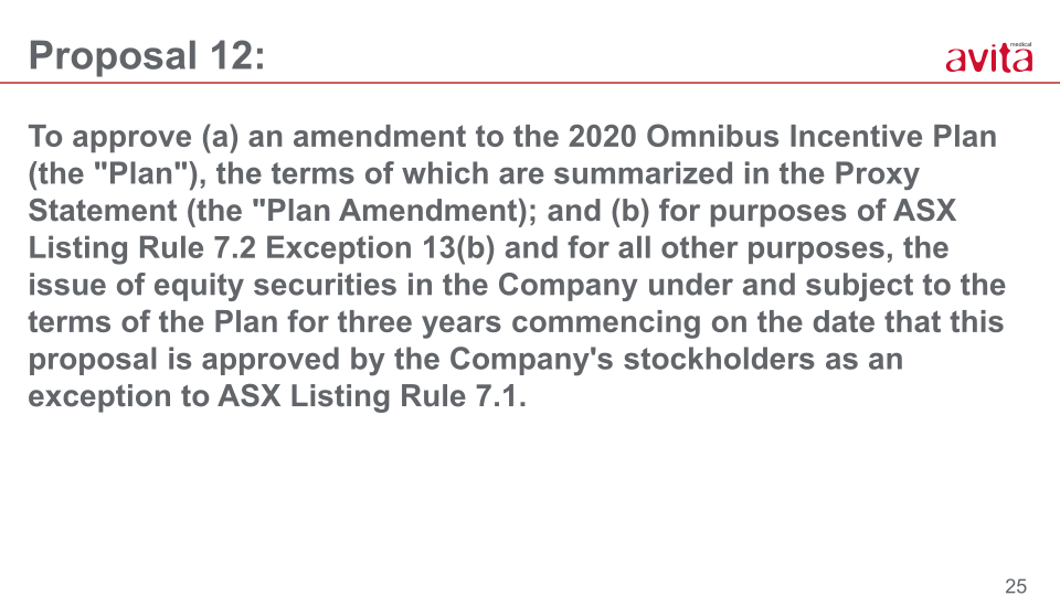 Avita Annual Meeting of Stockholders slide image #25