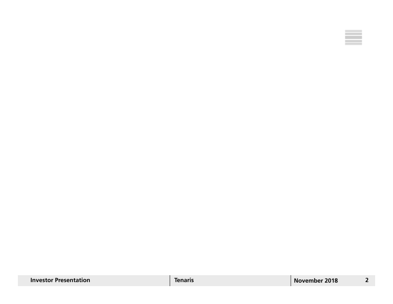 Tenaris Investor Presentation slide image #3