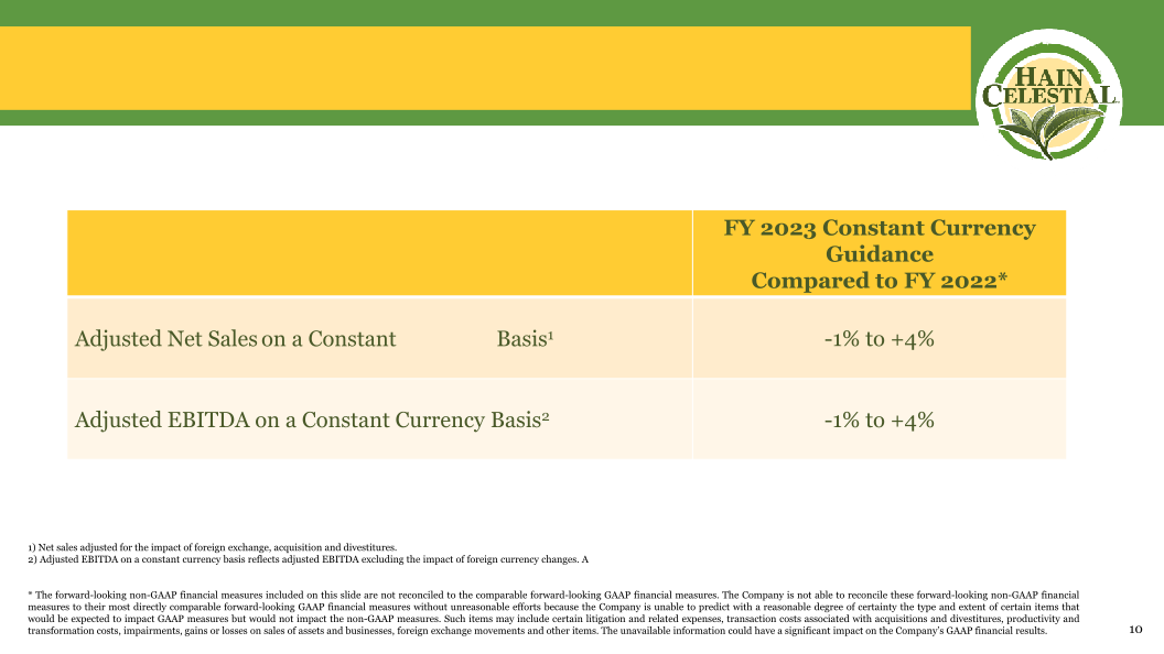 Hain Celestial Second Quarter Fiscal Year 2023 Financial Results slide image #12