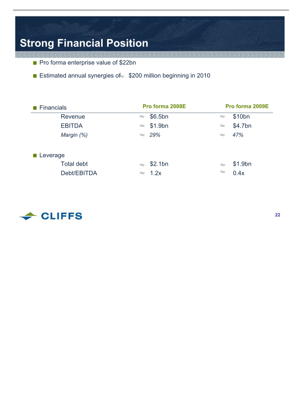 Cliffs Natural Resources Investor Presentation slide image #23