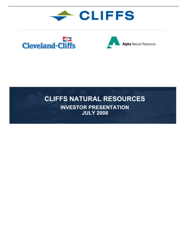 Cliffs Natural Resources Investor Presentation slide image #24