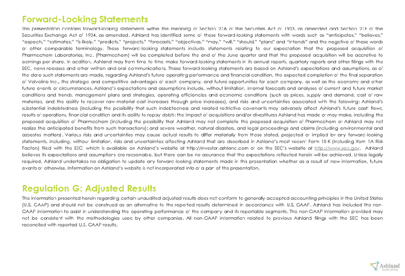 Ashland Global Holdings Inc. Announces Agreement to Acquire Pharmachem Laboratories, Inc. slide image #3