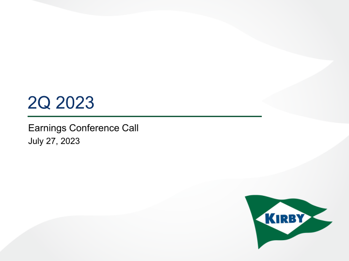 Kirby Corp 2Q 2023 Earnings Conference Call image