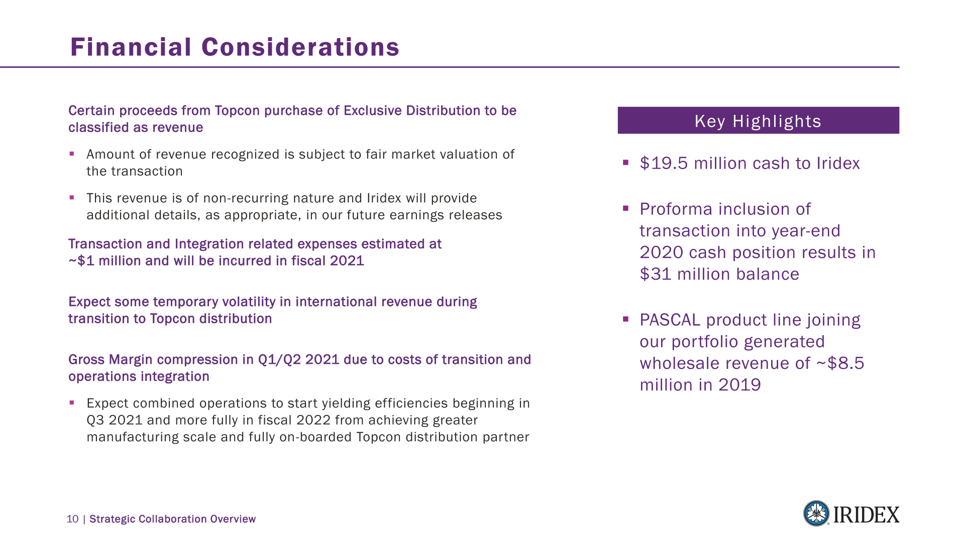 IRIDEX Strategic Collaboration Overview slide image #12