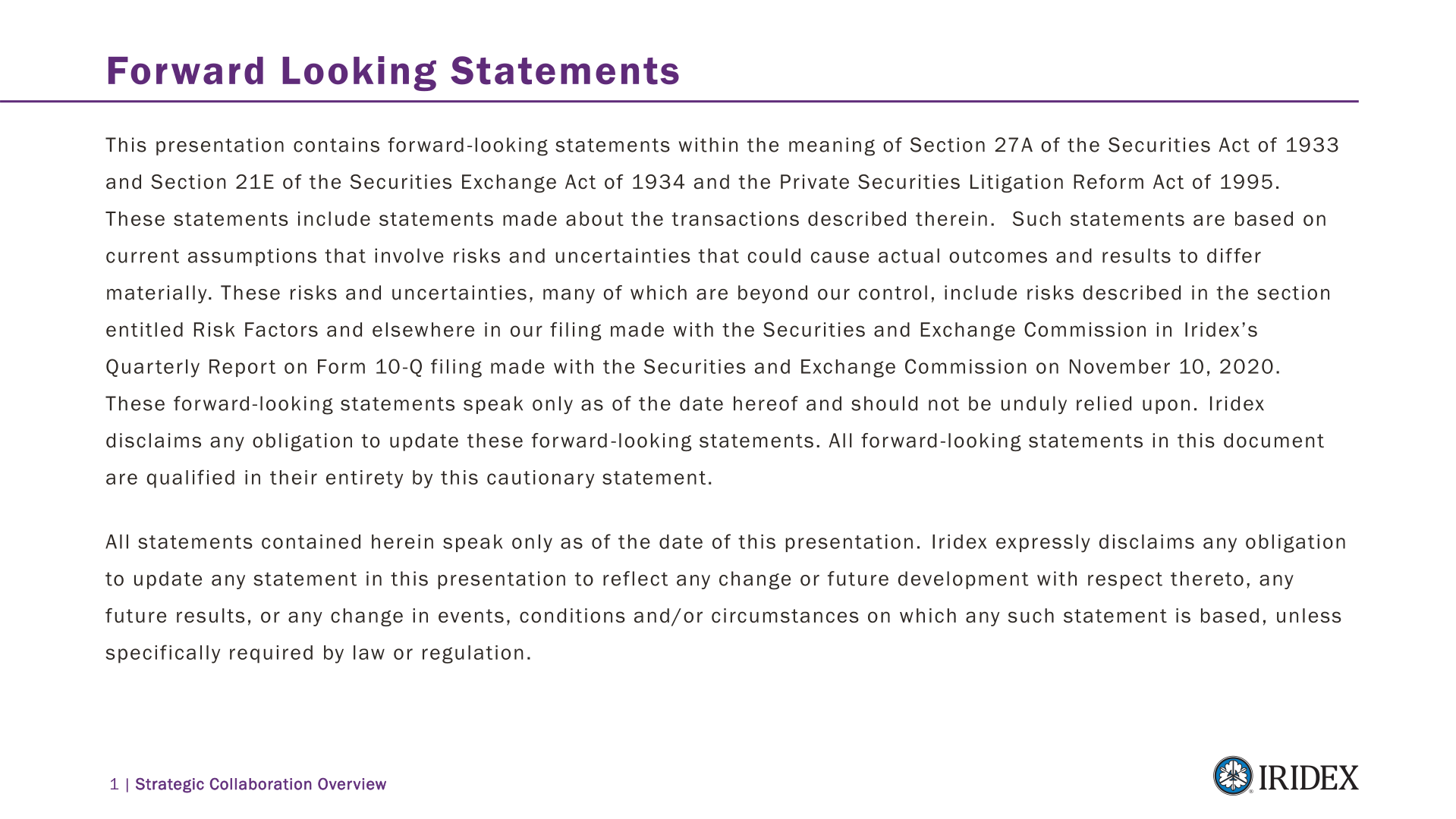 IRIDEX Strategic Collaboration Overview slide image #3