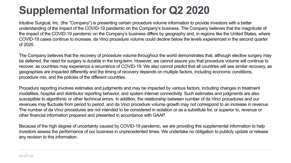 Supplemental Information for Q2 2020 image