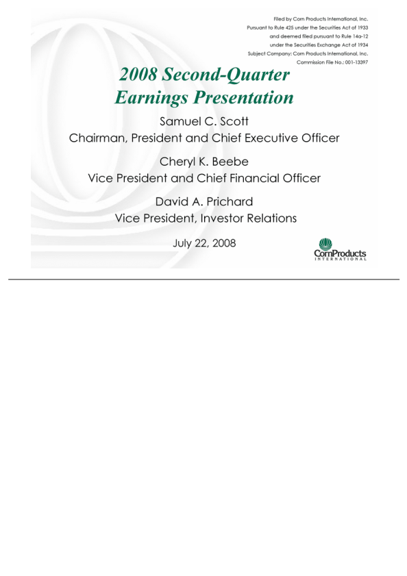 2008 Second- Quarter  Earnings Presentation image