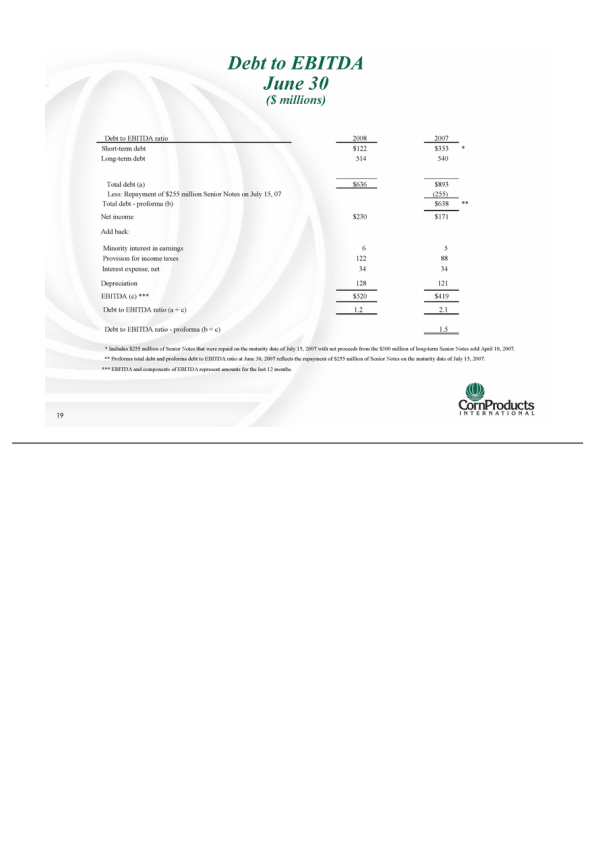 2008 Second- Quarter  Earnings Presentation slide image #20