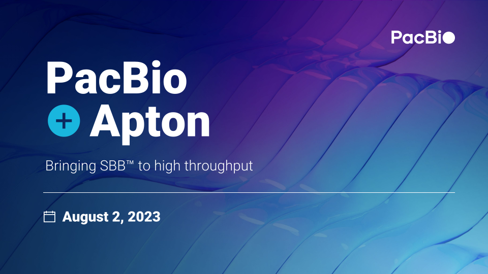 Pac Bio Apton Bringing Sbb to High Throughput  image