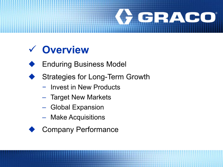 Graco Investor Presentation Third Quarter 2018 slide image #4