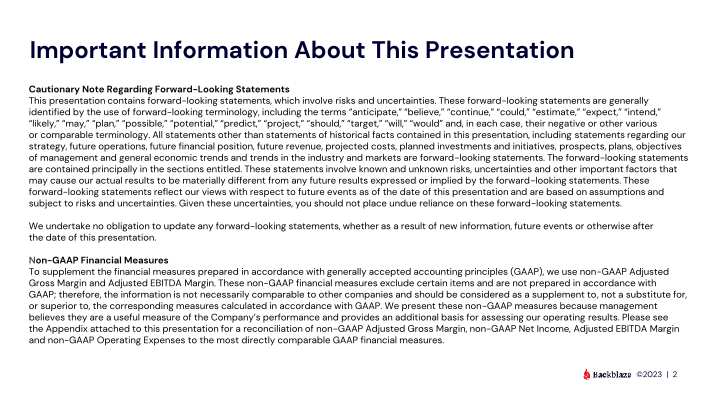 Backblaze Q3 2023 Results slide image #3