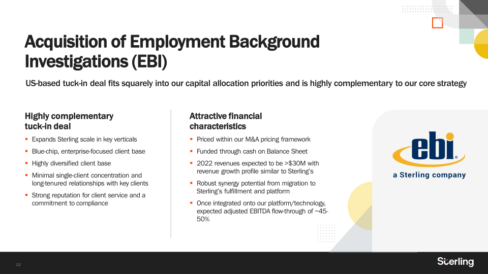 Sterling Q4 2021 Earnings  slide image #14