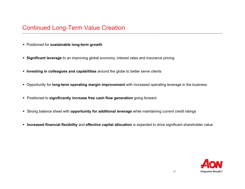 Aon Plc Third Quarter 2016 Results slide image #14