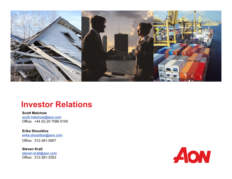 Aon Plc Third Quarter 2016 Results slide image #22