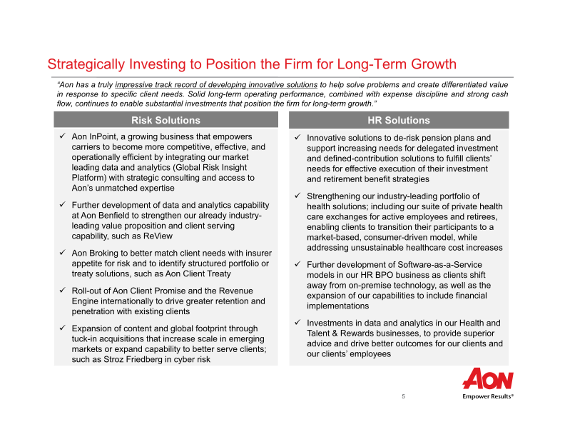 Aon Plc Third Quarter 2016 Results slide image #7