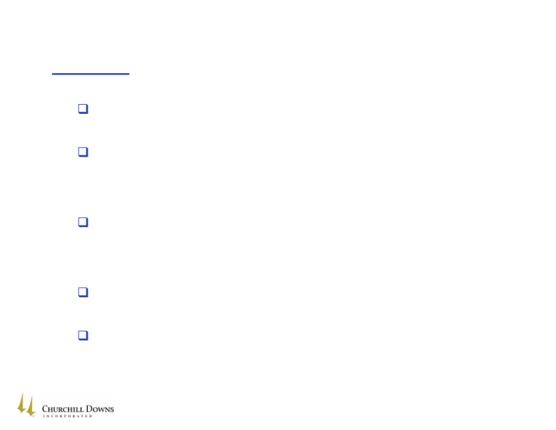 Churchill Downs Invest Ky 2009 Equity Investment Conference slide image #4