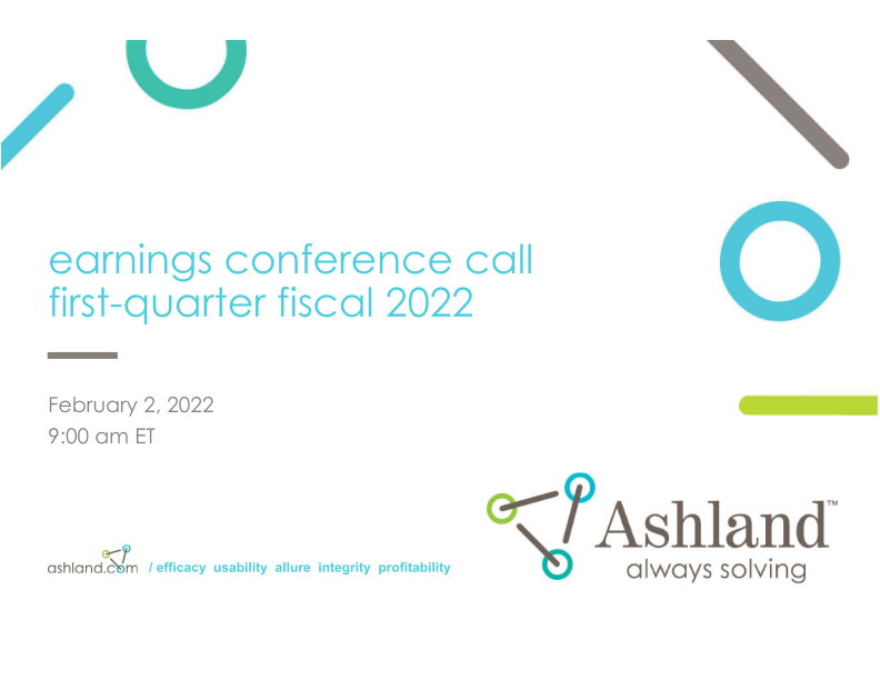 Earnings Conference Call First-Quarter Fiscal 2022 image