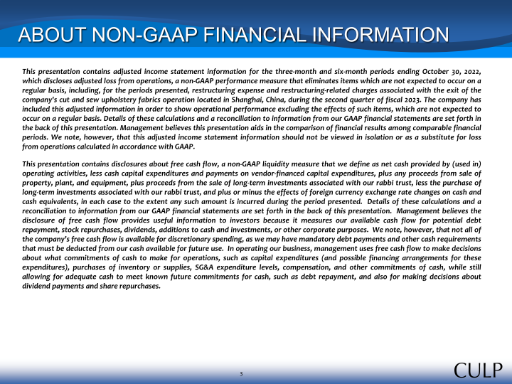 Second Quarter Fiscal 2023 Summary Financial Information slide image #4