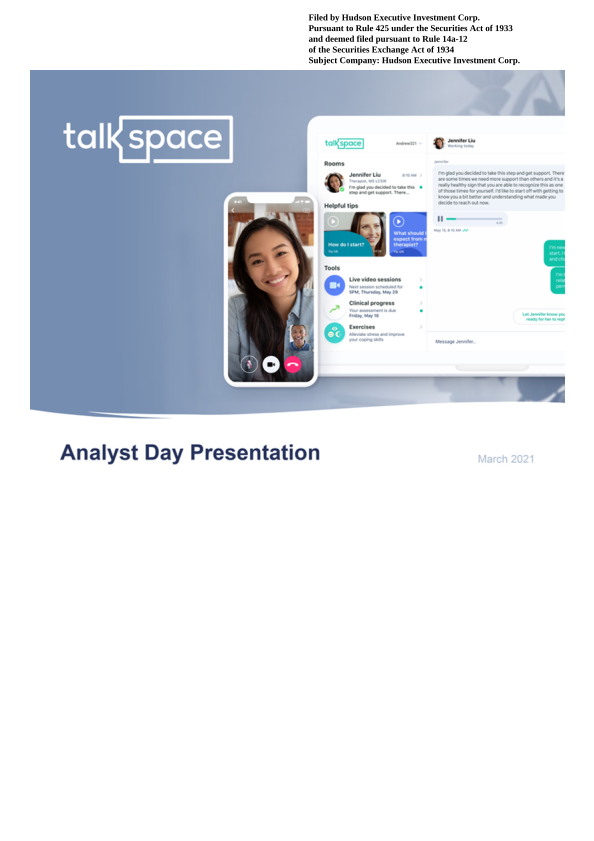 TalkSpace Analyst Day Presentation image