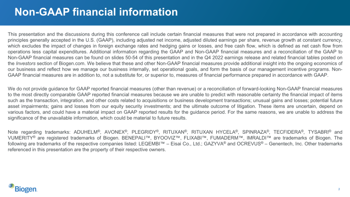 Biogen Q4 and Full Year 2022 slide image #3