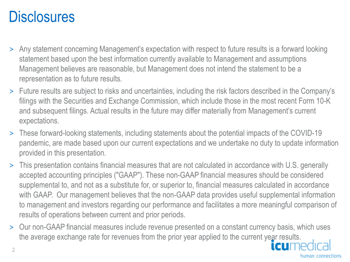 ICU Medical Inc Q4 2020 Conference Call Presentation  slide image #3