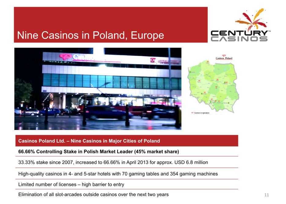 Century Casinos Corporate Presentation slide image #12