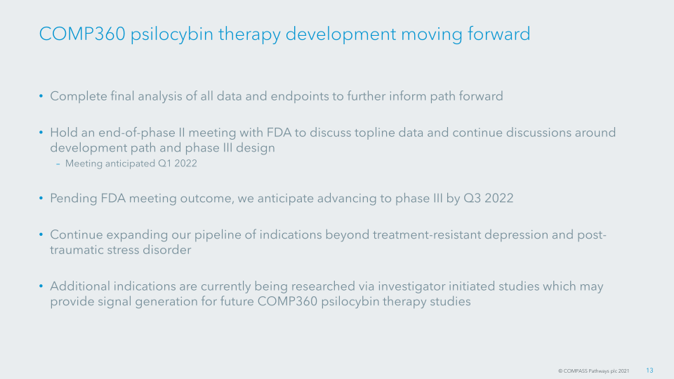 COMP360 Psilocybin Therapy for Treatment-resistant Depression slide image #15