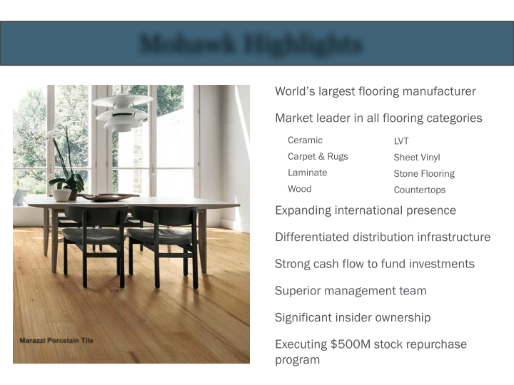 Mohawk Investor Presentation slide image #4