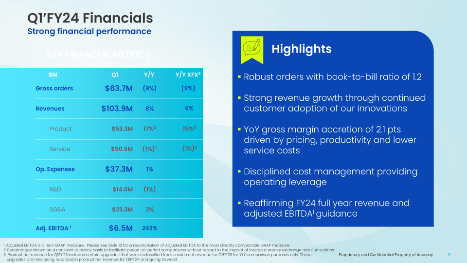 Q1 FY24 Earnings Call Supplemental Presentation slide image #10