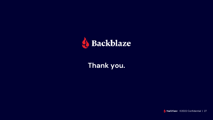 Backblaze Q2 2022 Results slide image #28