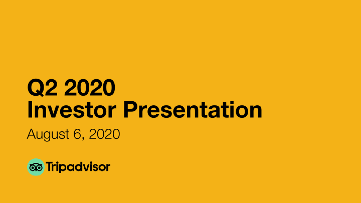 Q2 2020 Investor Presentation image