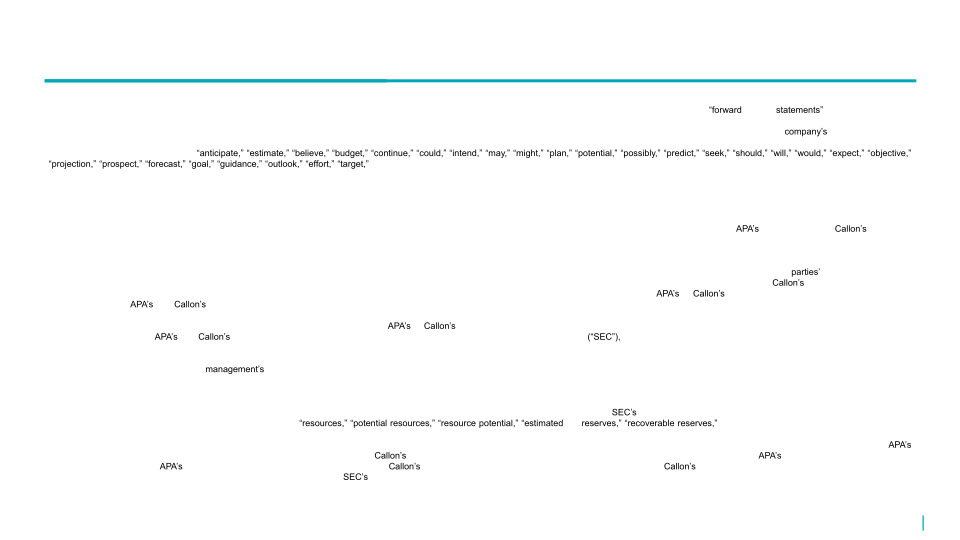 Apa Corporation and Callon Petroleum Accretive Permian Transaction slide image #3