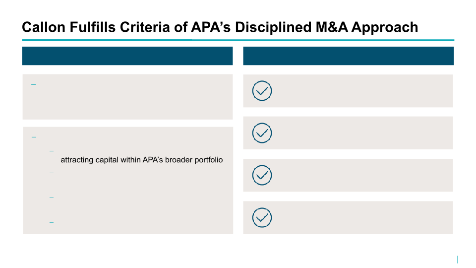 Apa Corporation and Callon Petroleum Accretive Permian Transaction slide image #8