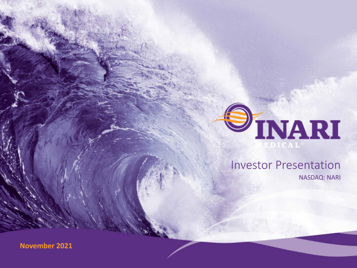 Inari Medical Investor Presentation image