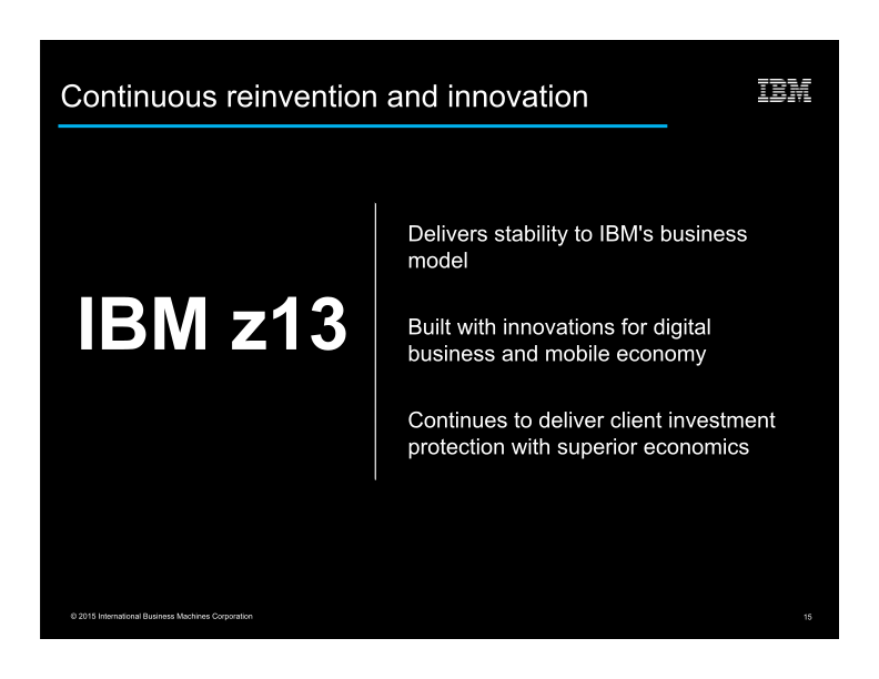 IBM Z13: Redefining Enterprise IT for Mobile  slide image #16