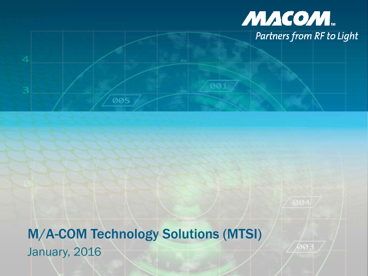 M/A-COM Technology Solutions (MTSI) image