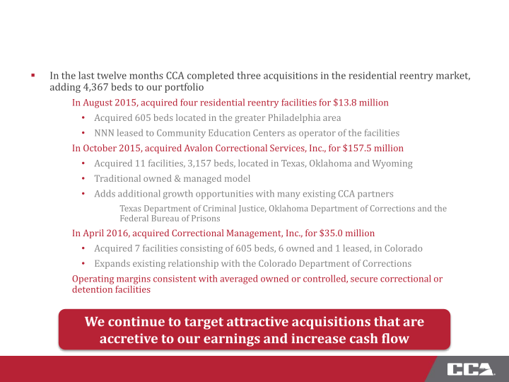 CCA First Quarter 2016 Investor Presentation slide image #29