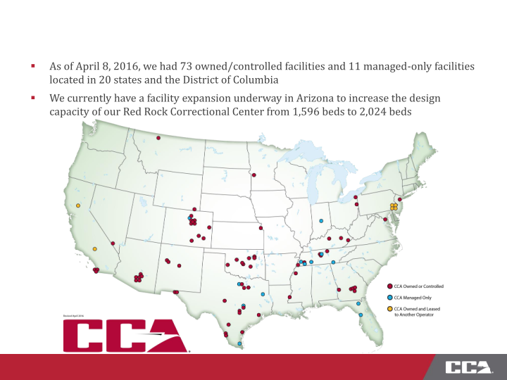 CCA First Quarter 2016 Investor Presentation slide image #9