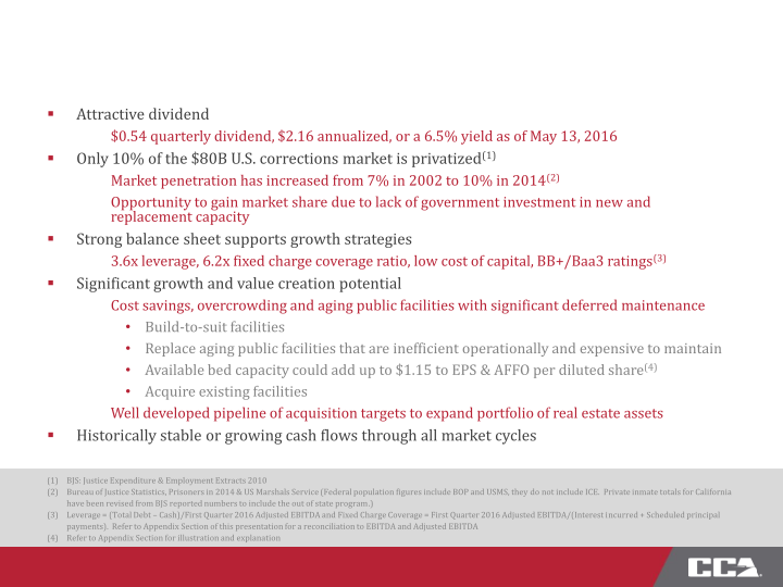 CCA First Quarter 2016 Investor Presentation slide image #4