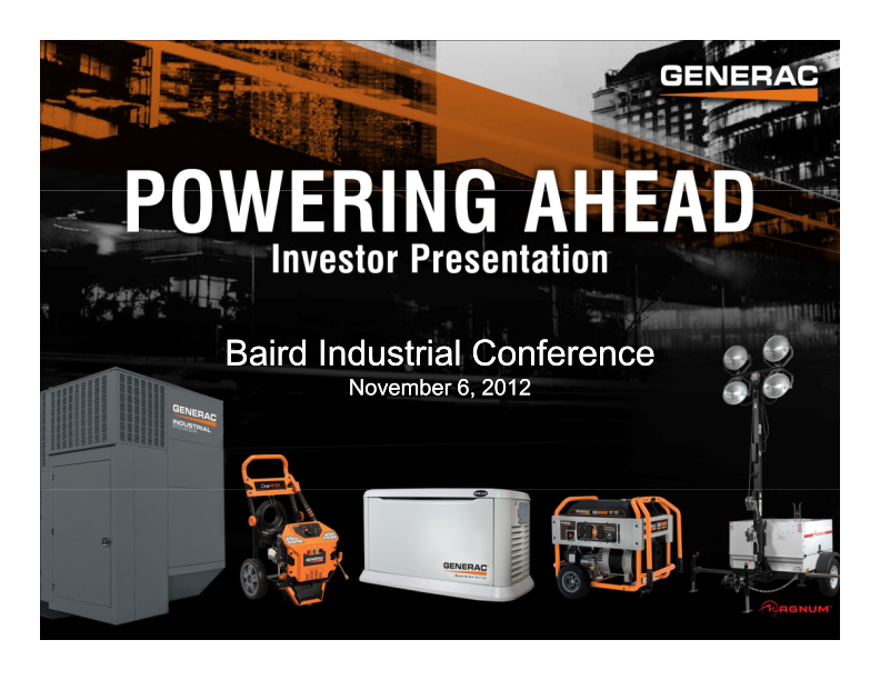 Baird Industrial Conference Investor Presentation image