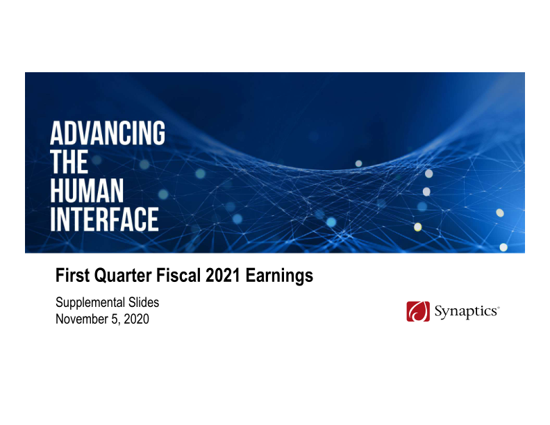 First Quarter Fiscal 2021 Earnings image