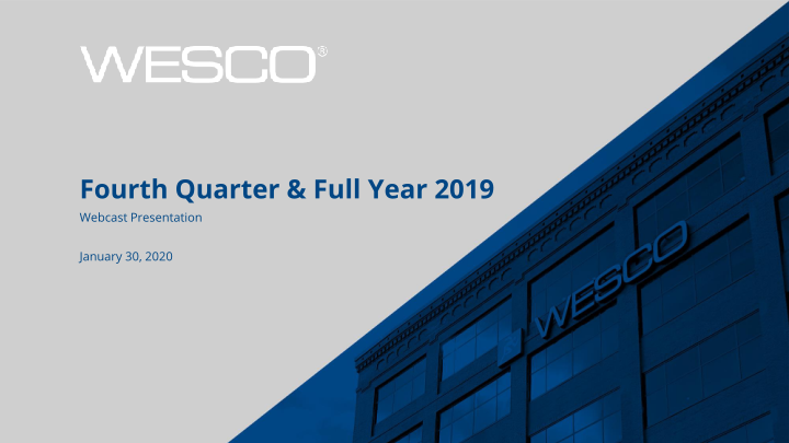 Fourth Quarter & Full Year 2019 image