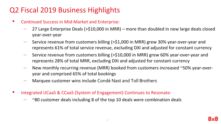 Second Quarter Fiscal 2019 Earnings slide image #6